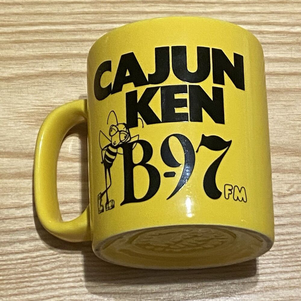 Rare Cajun Ken B97 New Orleans Radio Cup Mug Staffordshire England C.K. Team VTG